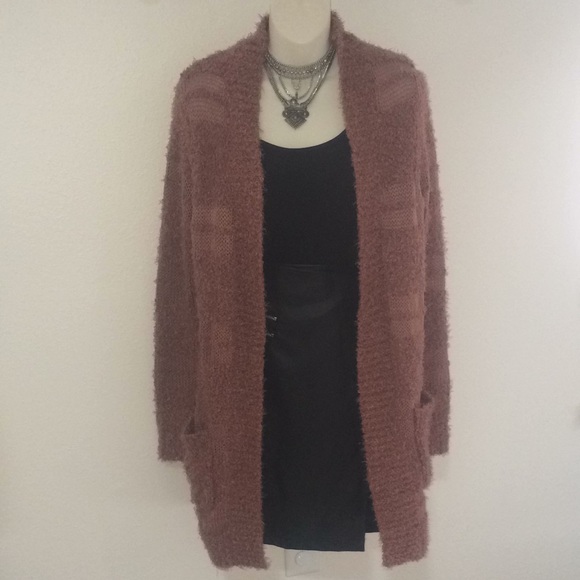 Daytrip Fuzzy Long Sleeve Open Cardigan - Picture 2 of 14